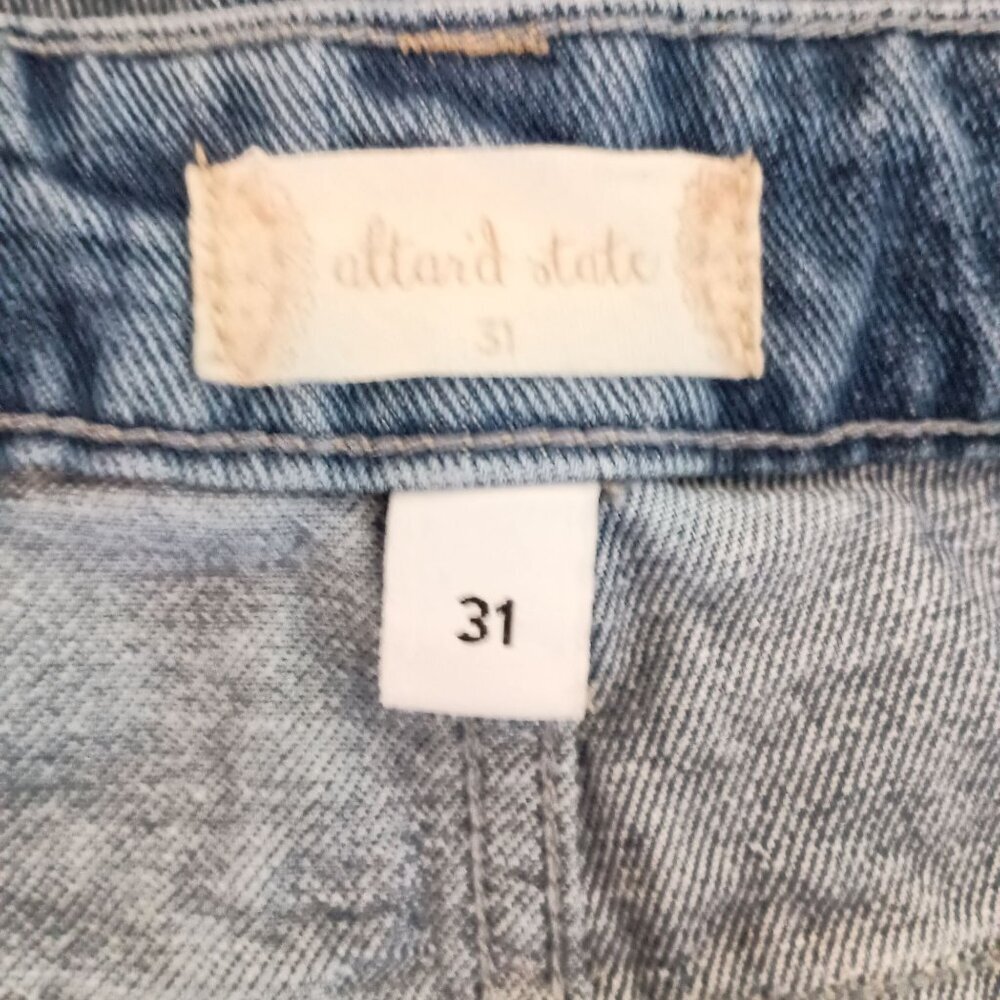 Altar'd State Mica Denim Distressed High Rise Loose Jeans Women 31 Cotton - Picture 7 of 7
